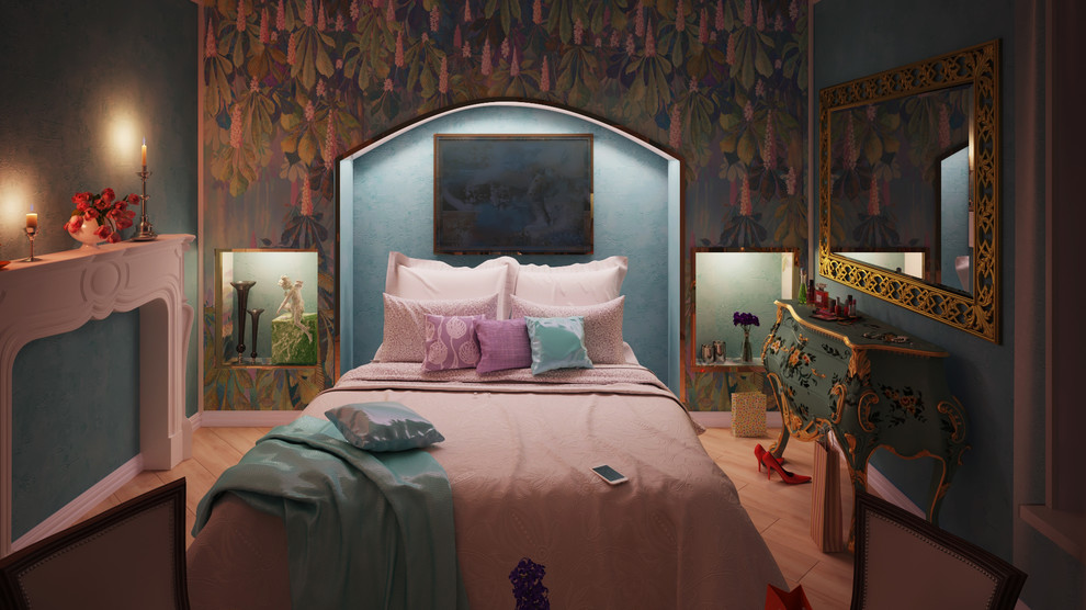 Бирюзовая спальня.