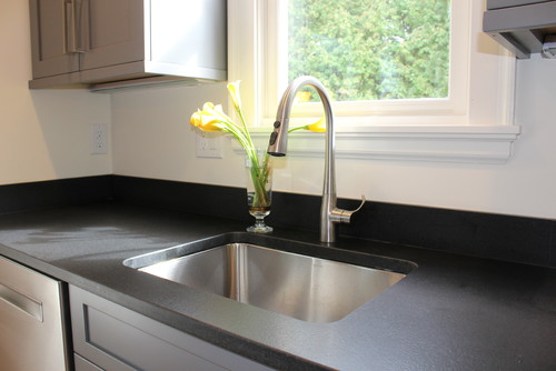 Try And Keep Your Hands Off This Countertop, Black Leather Look Countertops