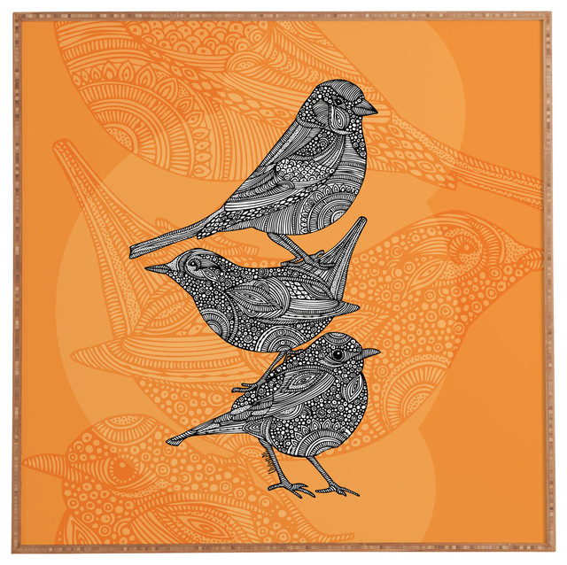 Deny Designs Valentina Ramos 3 Little Birds Framed Wall Art