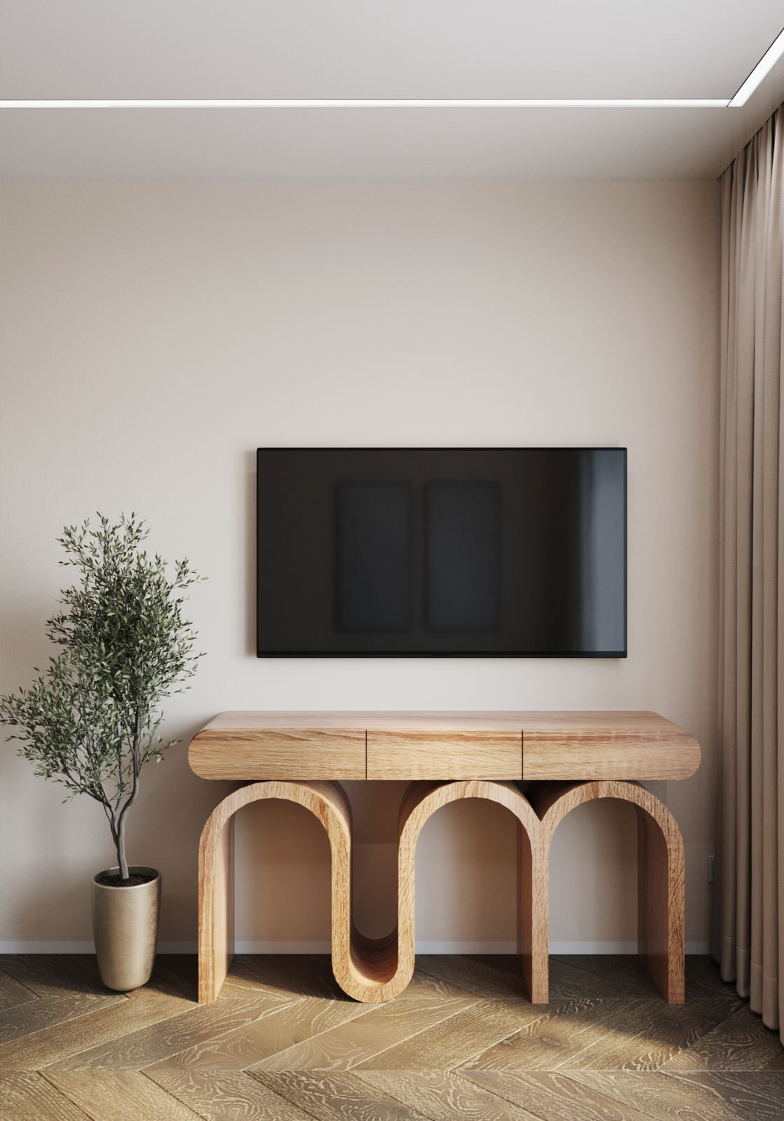 Минимализм в однокомнатной квартире