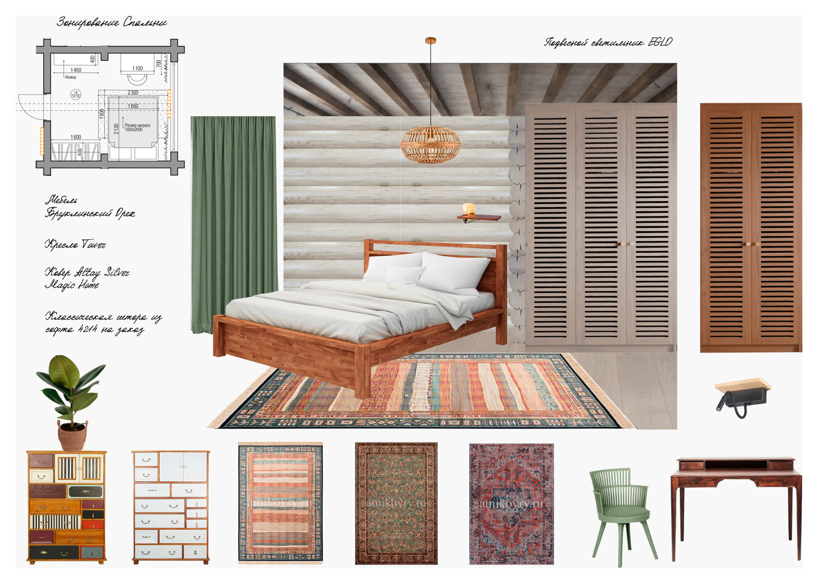 Концепт мастер-спальни (второй этаж). Вариант 3