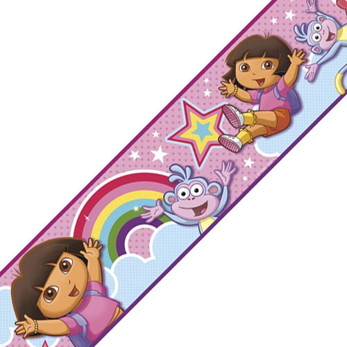 Dora Explorer Rainbow Stars Self-Stick Wall Border