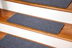 Dean DIY Peel and Stick Non-Skid Carpet Stair Treads - Steel Gray (13) 27"x9"