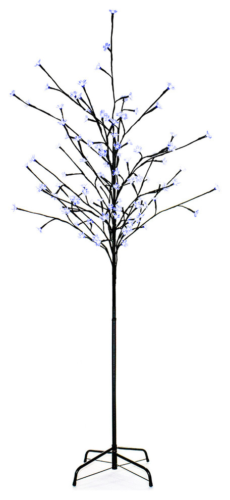 Ch-108Bl-06-24V - 6' Tall Blue Cherry Tree With 108 LEDs