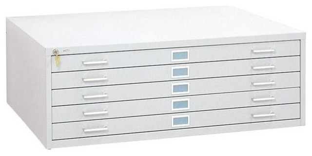 Scranton Co 5 Drawer Metal Flat Files Cabinet For 30 X 42