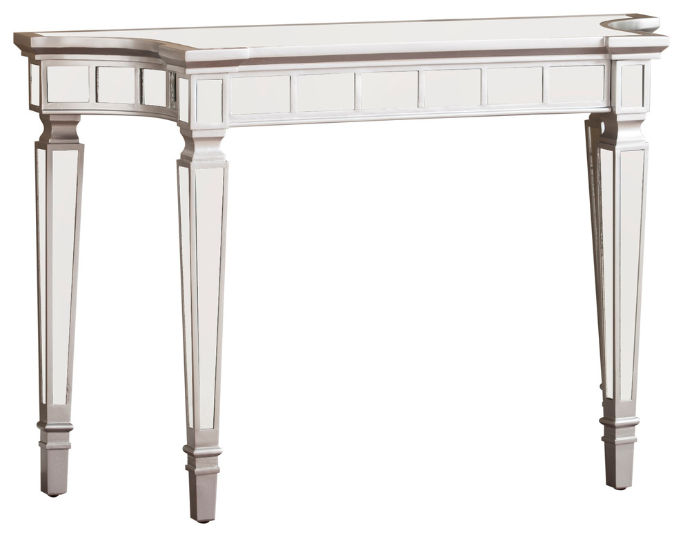 Merrin Glam Mirrored Console Table, Southern Enterprises Mirage Mirrored Console Tables