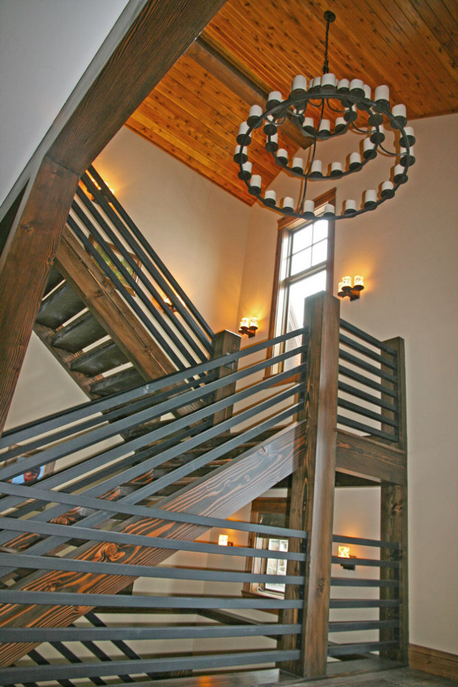 Inspiration for an arts and crafts staircase in Boise.
