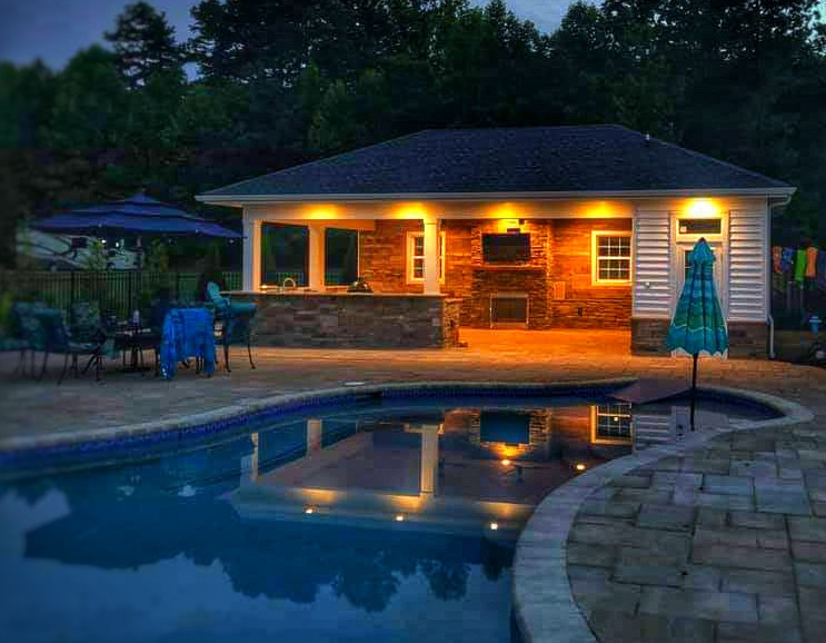 Pool House and Entertainment Area
