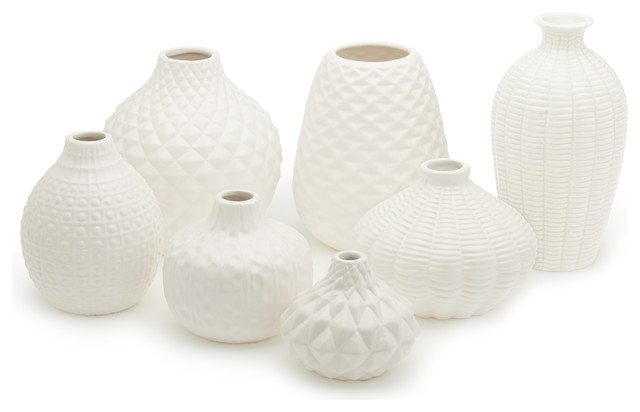 Artisan Carvings Bud Vase, Set of 7