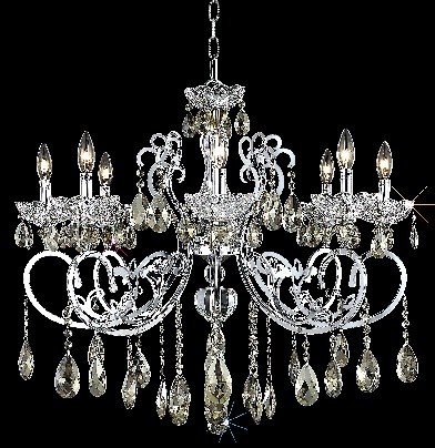 Elegant Lighting 2830D29C-GT/SS Chandelier from the Primo Collection