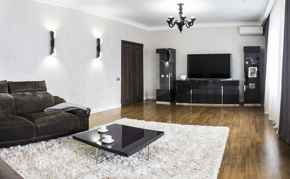 Гостиная в контрастных тонах