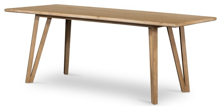 Leah Dining Table, Whitewash On Oak - Transitional - Dining Tables - by ...