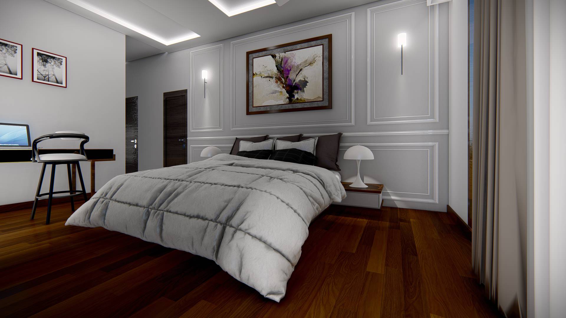 Contemporary Bedroom Interior at Barking