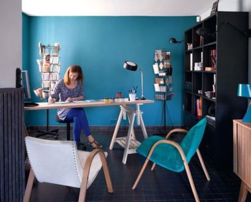 Couleur bleu canard dans mon salon Chambre bleu canard