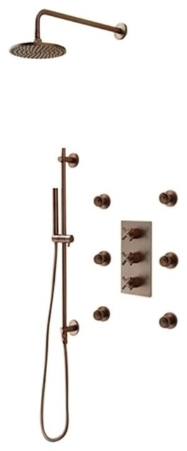 Oil Rubbed Bronze Inline Shower Filter | KDF/Calcium Sulfite Media, Removes Chlorine & Metals - View #3