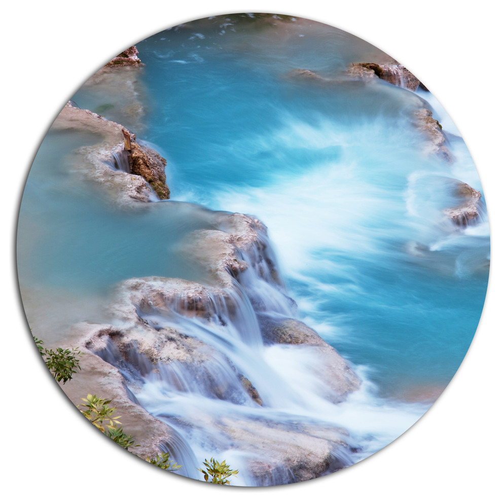 Stunning Aerial View Of Havasu River, Landscape Disc Metal Artwork