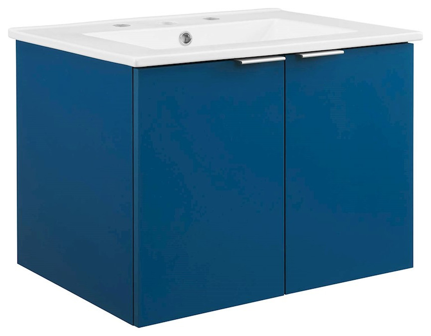 Modway Maybelle 24" WallMount Bathroom Vanity Modern Bathroom