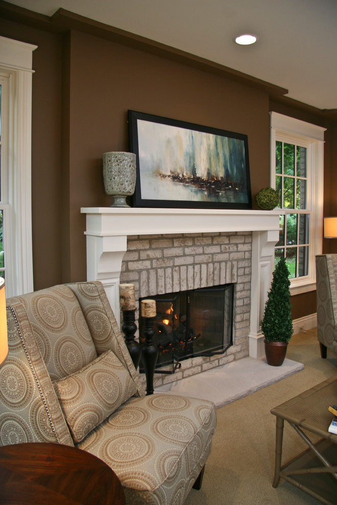 Inspiration for a traditional family room in Grand Rapids.