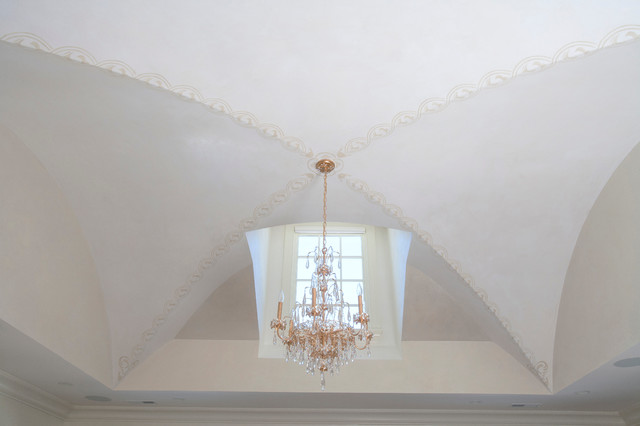 Closet In Winnetka With Groin Vault Ceiling And Crystal