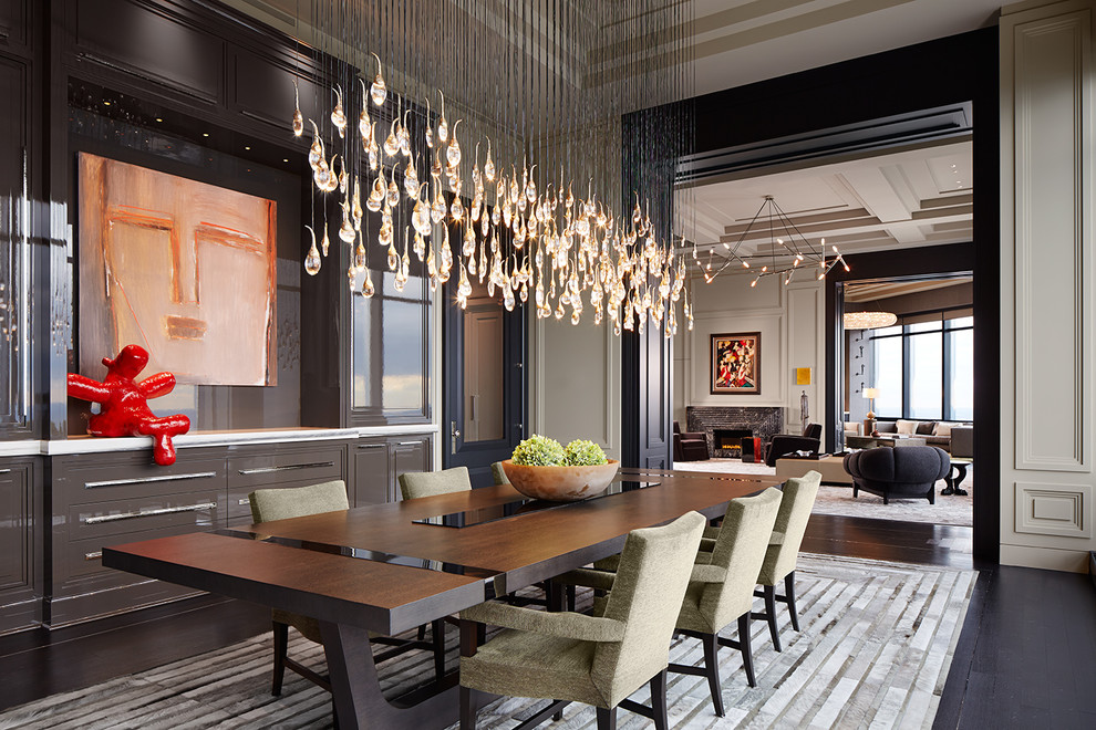 Inspiration for a contemporary dining room remodel in Chicago