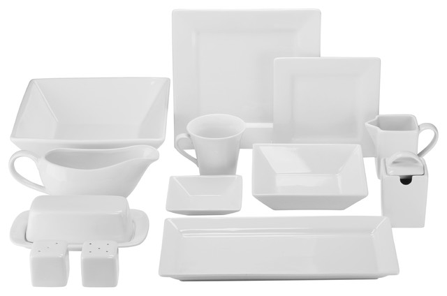 Nova 40-Piece Dinnerware Set - Contemporary - Dinnerware Sets - by ... Nova 40-Piece Dinnerware Set - Contemporary - Dinnerware Sets - by ...