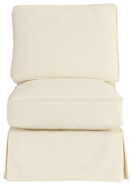 Davenport Armless Club Chair Slipcover - Special Order Fabrics