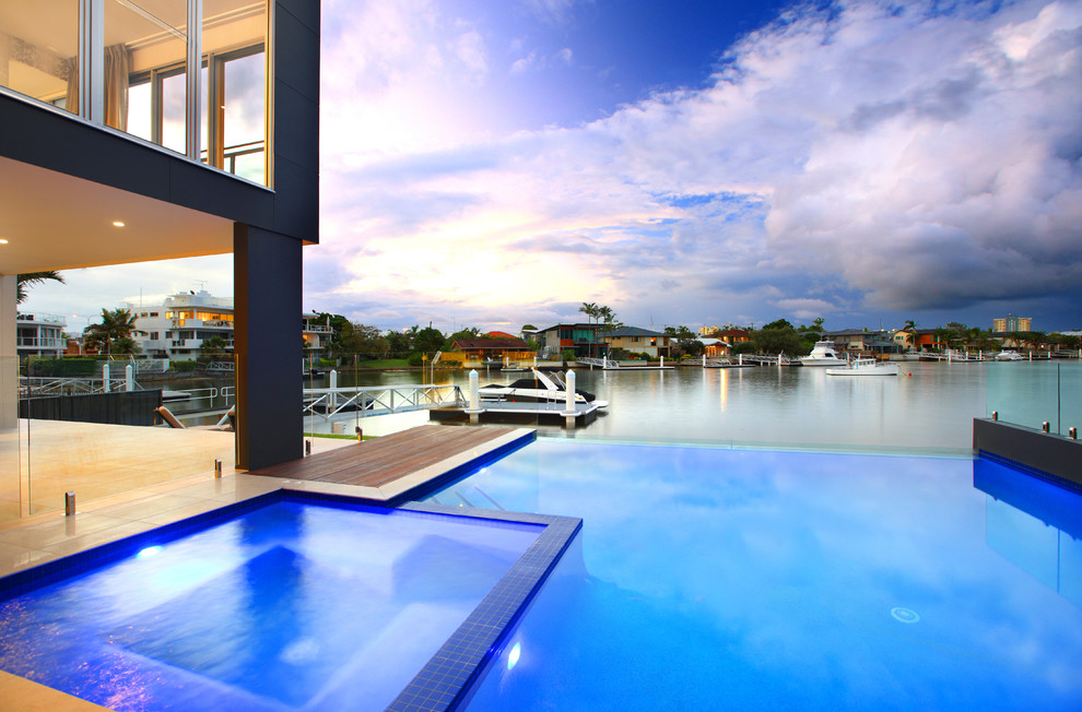 This is an example of a modern pool in Sunshine Coast.