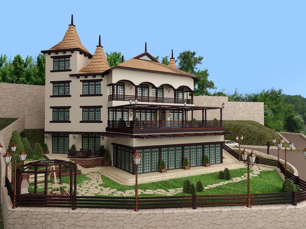 Частный дом в средиземноморском стиле.