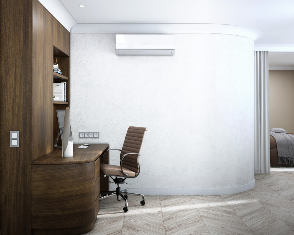 Спальня с кабинетом Интересная геометрия