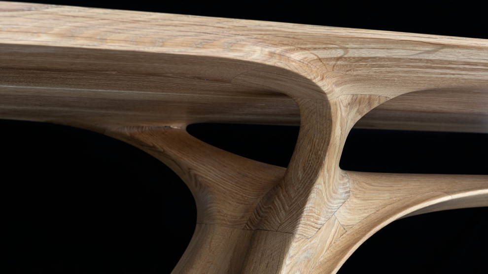 Sculptural Wooden Table Design in London
