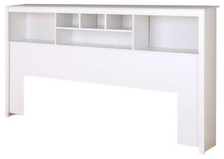 solid wood king size headboard with storage on King Size Stylish Bookcase Headboard In White Wood Finish Transitional Headboards By Hilton Furnitures Houzz