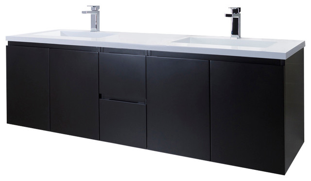 Vanity Adams 72 D Infinity Sink Contemporary Bathroom Vanities Vanity Adams 72 Double Infinity Sink Espresso