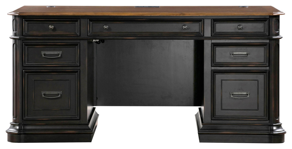 Roanoke Black Credenza - Transitional - Desks And Hutches - by First of ...