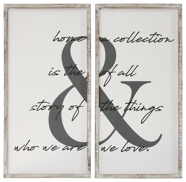 Stratton Home Decor 2 Pc Home is the Story Wall Art Farmhouse Wall