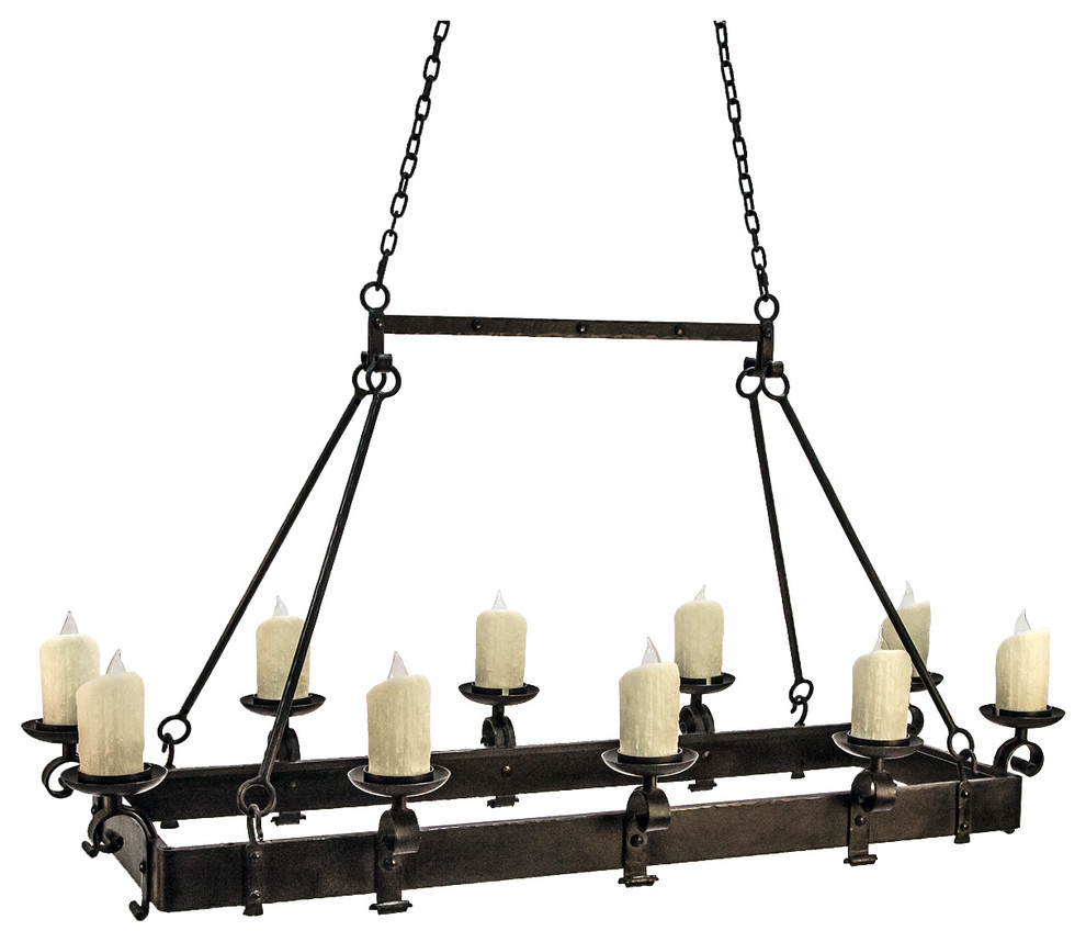 Black eclectic multi-tier 7- to 10-light home design photo in Toronto with canopy included and a beige shade