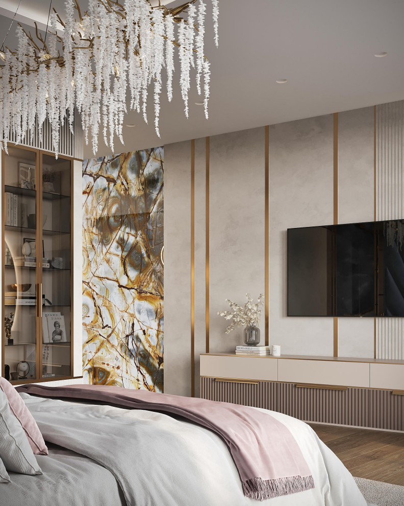 Роскошный дизайн квартиры в стиле современная классика в ЖК "Квартал Лахта парк"