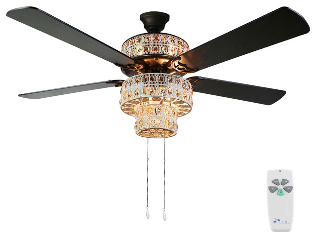 Antique White And Champagne Crystal Ceiling Fan Transitional Antique White And Champagne Crystal Ceiling Fan