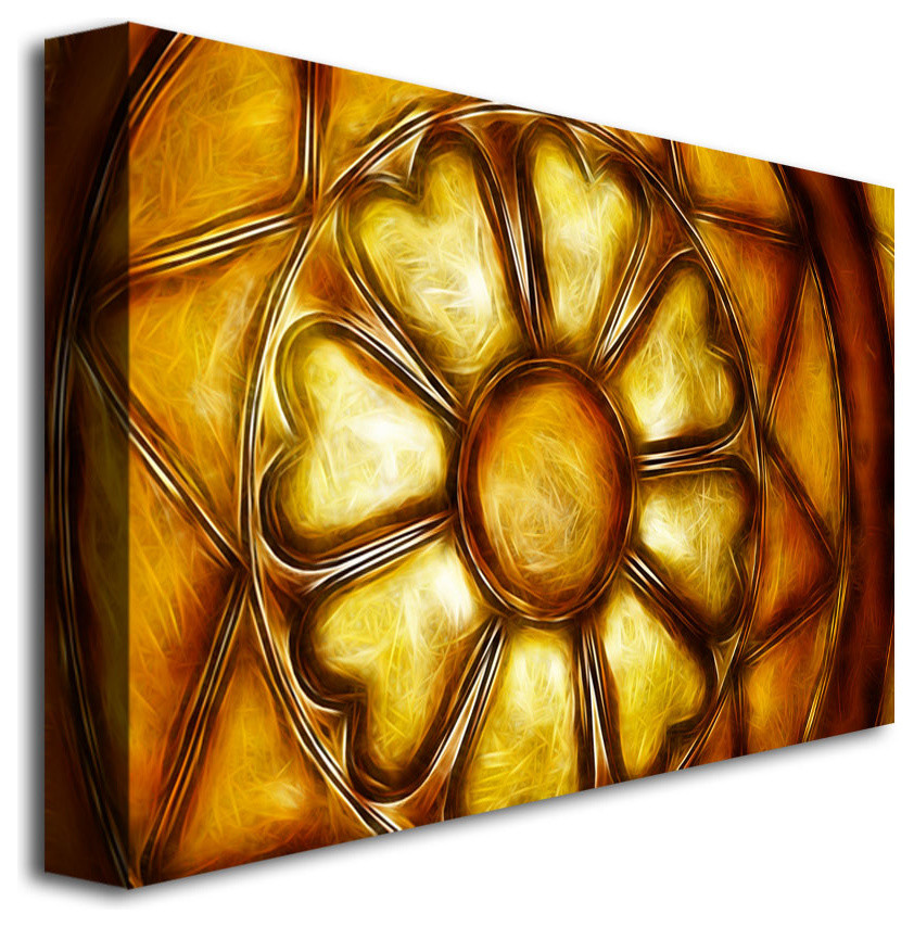'Copper Metal Flower' Canvas Art by Kathie McCurdy, 22" X 32