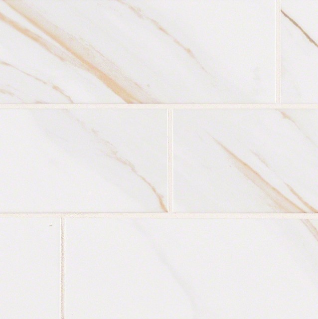 Classique White Calacatta Glossy Subway Tile Traditional Wall Classique White Calacatta Glossy Subway Tile Traditional Wall And Floor By