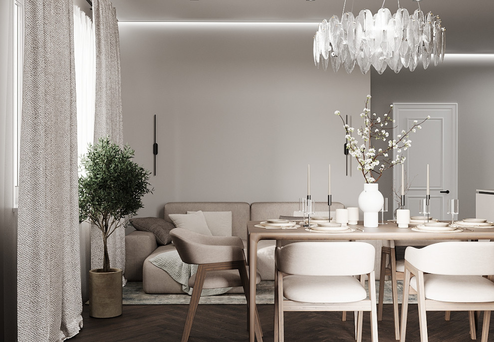 Кухня-гостиная в загородном доме