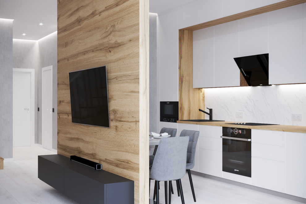 Дизайн кухни-гостиной