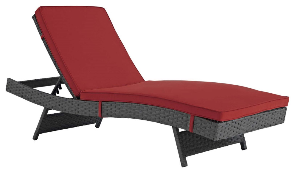 Sojourn Outdoor Patio Chaise Lounge Chair Sunbrella Fabric Synthetic