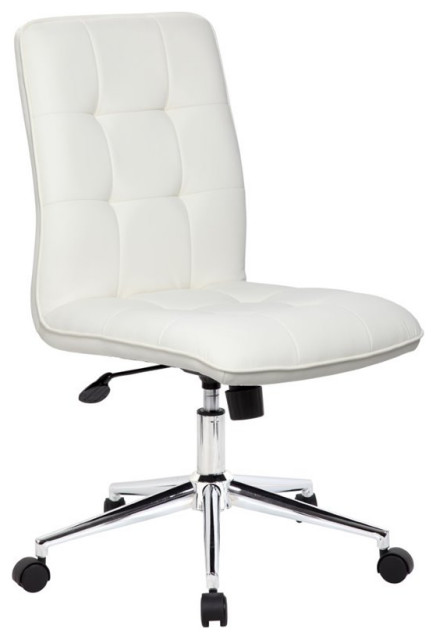 Boss Office Modern Faux Leather Tufted, Modern Desk Chairs With Arms