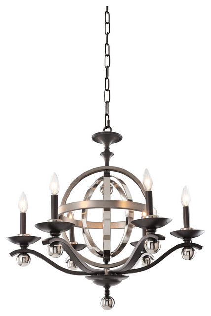 Rothwell 28.5"x28" 7-Light Contemporary Chandelier by Kalco