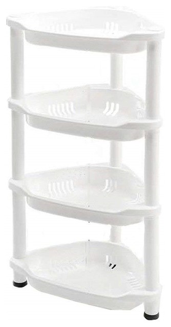 Modern Shower Caddy Corner With Adjule 3 Or 4 Shelf White Modern Shower Caddy Corner With Adjule 3 Or 4 Shelf White Finish Bathroom Cabinets Shelves By Decor Love