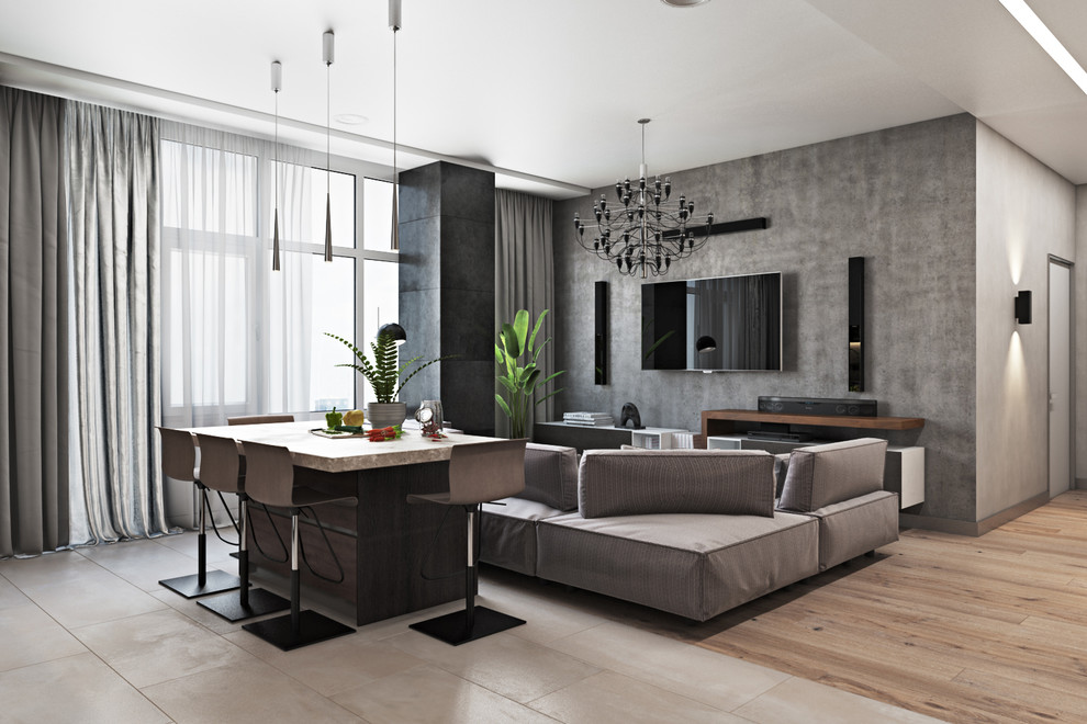 Дизайн интерьера "Многоликость серого"