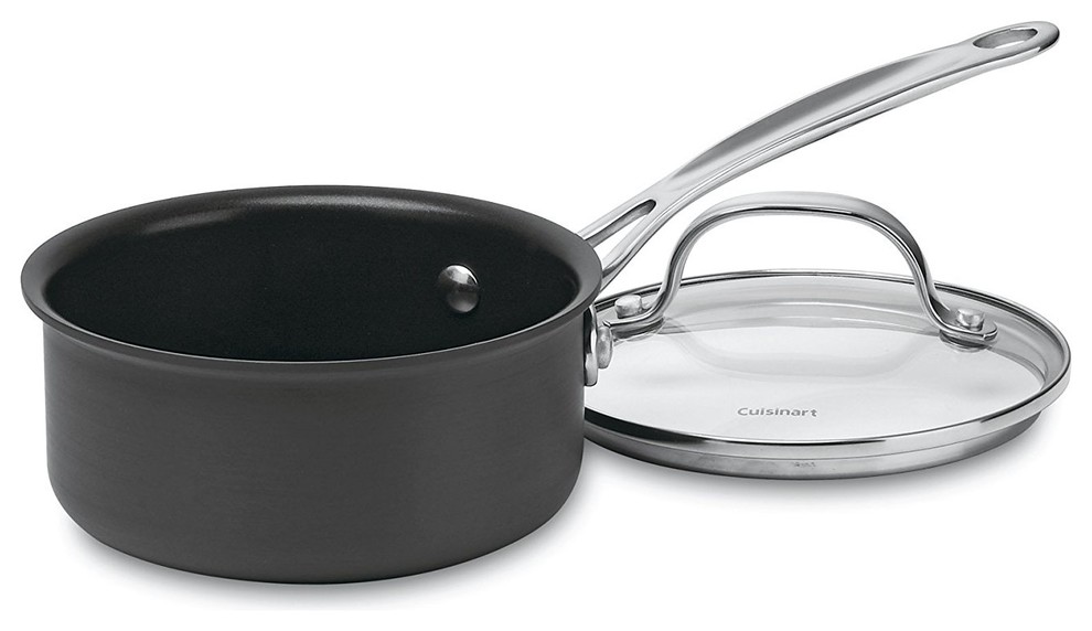 Chef's Classic Nonstick Hard-Anodized 1-Quart Saucepan With Cover