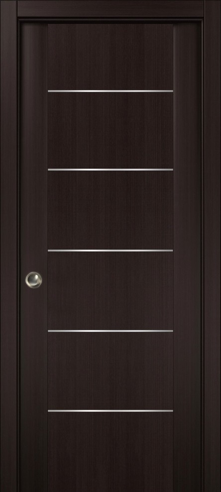 Sliding Closet Pocket Door Wenge & Frames Pulls, 24