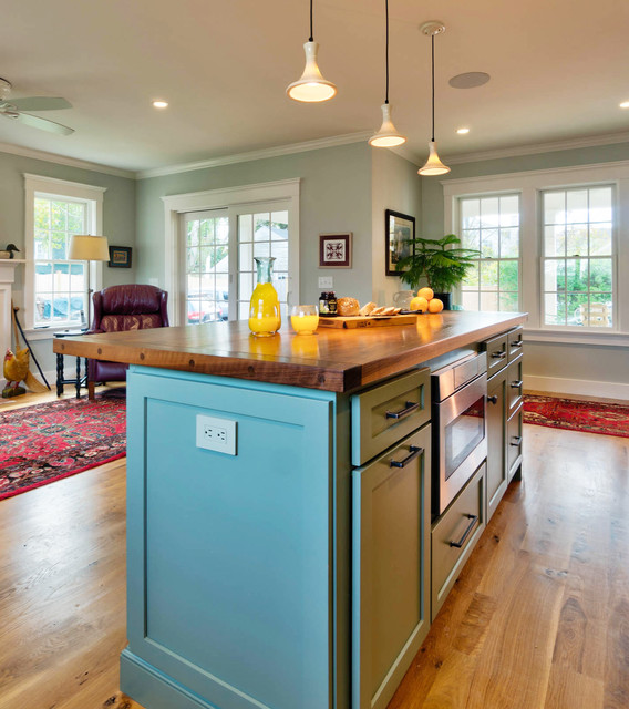 Moss Green Kitchen - Eclectic - Kitchen - Boston - by White Wood Kitchens