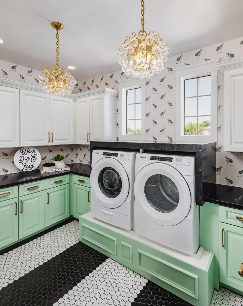 Laundry room - transitional laundry room idea in Phoenix